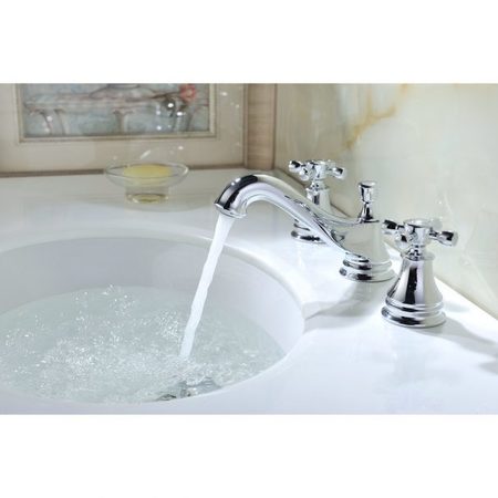 ANZZI Melody 8" Widespread Mid-Arc Bathroom Faucet, Polished Chrome L-AZ007
